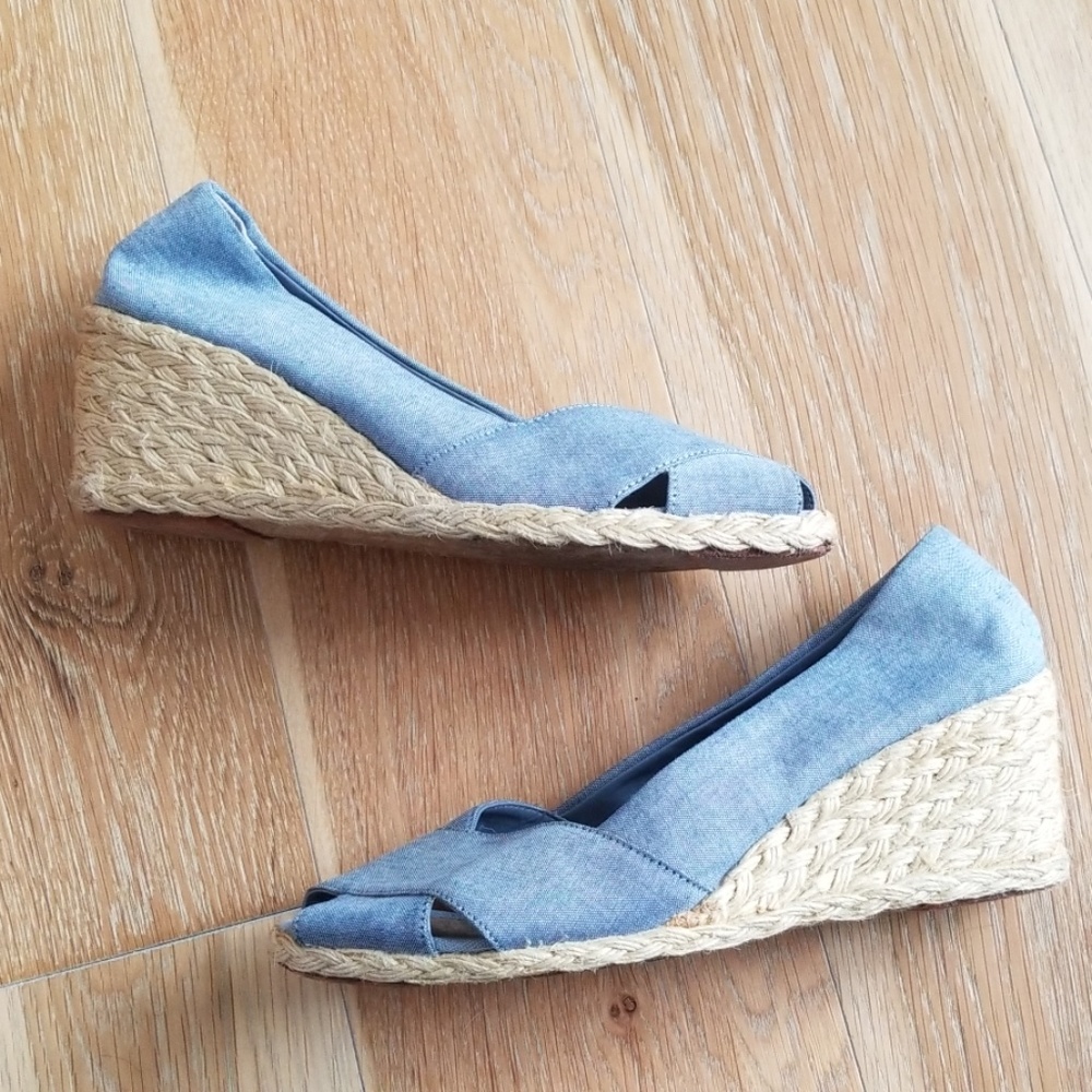 Ralph lauren blue jean peep Espadrilles